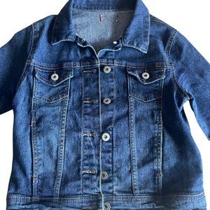 Long Sleeve, Waist Length Denim Jacket. Size M 10/12